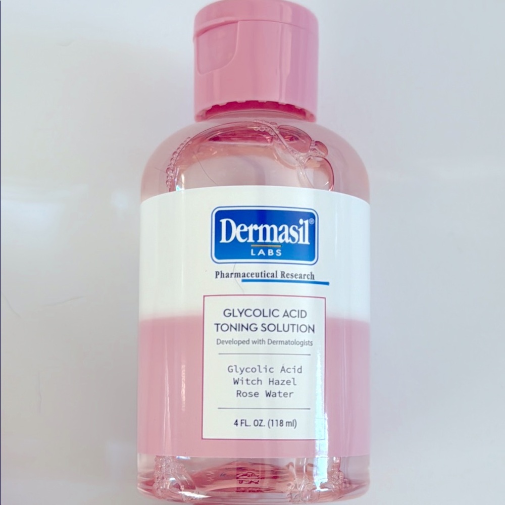 Dermasil Labs Glycolic Acid Toning Solution with Witch Hazel & Rose Water